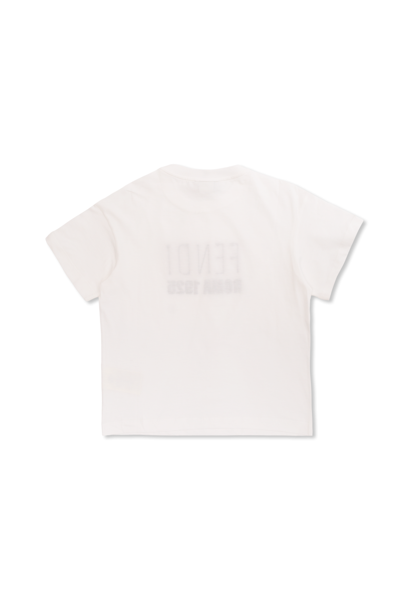 White T-shirt with logo patch Fendi Kids - Vitkac AS